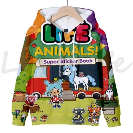 Toca Life World Luvtröjor for gutter og jenter Langærmede gensere Barn Sportsklær Barn Tegneseriegensere Høstgensere Sudadera 15 15 kids-150(12T)