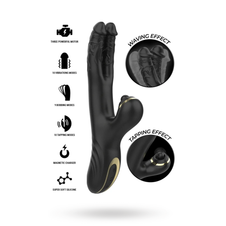 Ibiza Two Dragons Double Vibrator Black - Sexleker Vuxen: Vibrator, dildo & massajestaver