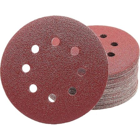 Professionelle slibeskiver 100 stk. 8 huller 125 mm korn 120 til excenterslibere Slibeark Sandpapir P 120