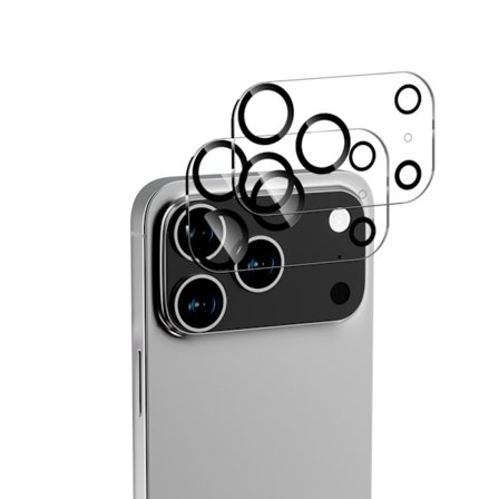 2-pak iPhone 17 PRO Linsebeskyttelse Fuld Dækkende Kamerabeskyttelse i Hærdet Glas