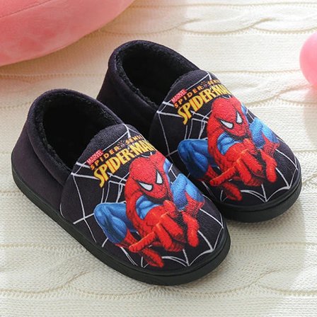 Moderigtige bomuldstøfler med mønster, skridsikre varme indendørssko til stuen, kompatible med taske, hæl, sort Taske Hæl Sort Bag Heel Black 383...