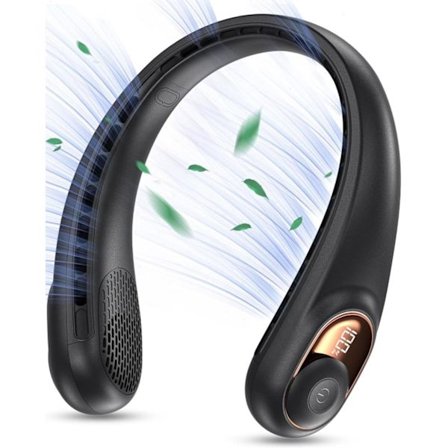 Lollanda Portabel Halsfläkt 4000mAh, Bärbar Fläkt / Halsfläkt / Häng runt halsen – 3 Hastigheter, Tyst, Resor, Handsfree