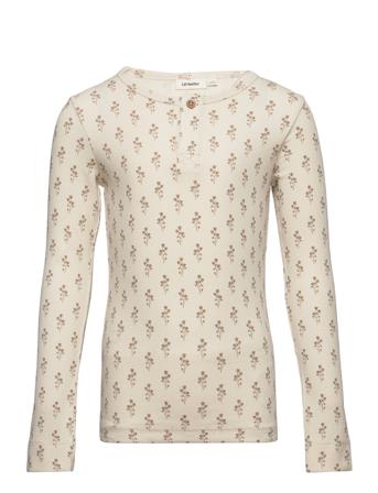 Nmngago Ls Slim Top Au Lil T-shirts Long-sleeved T-shirts Valkoinen Lil'Atelier