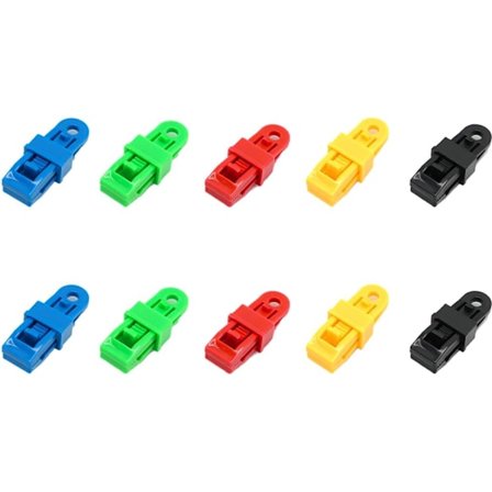 Sæt med 10 presenningklemmer, clips/fastgørelse/elastisk presenningstrammer,