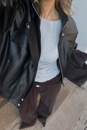 NA-KD Haut structuré à ourlet asymétrique - - Bleu - XS