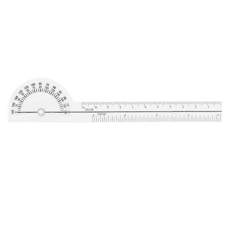 Transparent Goniometer Protractor 180 Leddbevegelsesområde Fysioterapi Linjal