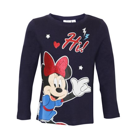 Minnie Mouse flickor Hi Glitter T-shirt 7-8 år Marinblå