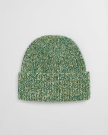 GANT Herren Gerippte Beanie aus Alpakawollmix (ONE SIZE) Grün