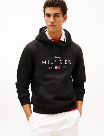 Tommy Hilfiger Brand Love Big Hilfiger Hoodie - Black - XXL