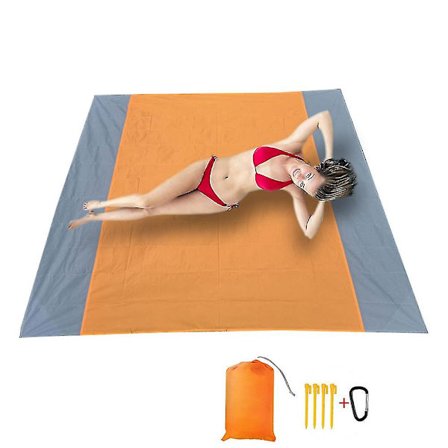 Camping udendørs picnicmåtte Vandtæt sammenfoldelig lomme Strandmåtte Strandcamping picnic tæppe