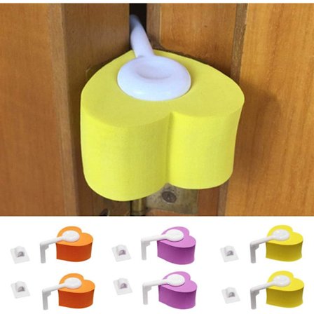 6-pak børnesikring, fingerbeskyttelse, hængsler og dørstopper i 3 farver