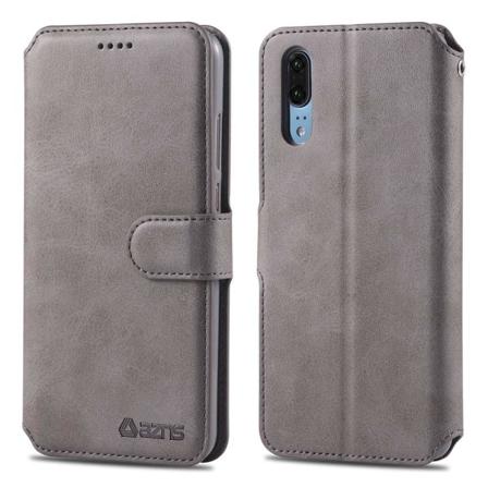 Huawei P20 Pro - Stilrent Stötdämpande Plånboksfodral Grå