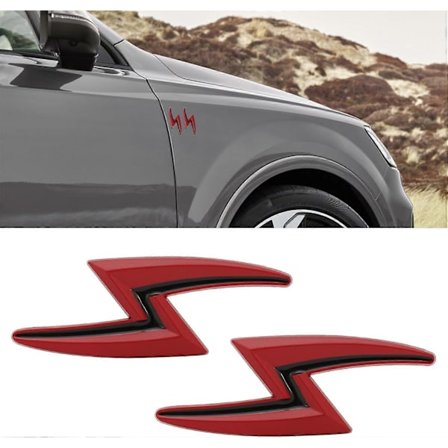 2025 Siste Modell 3D Metall S Lyn Emblemer Merke 2 stk for Bil Side for