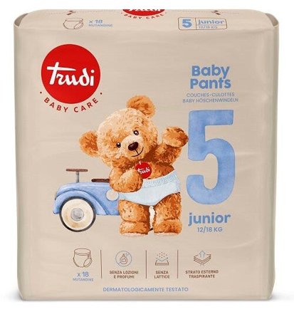 Trudi Baby Pants Pannolini a Mutandina Taglia 5 Junior 12-18 Kg