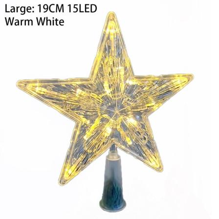 1 Stk Jule LED-lys Femspiss Stjerne STOR-VARM HVIT Large-Warm White