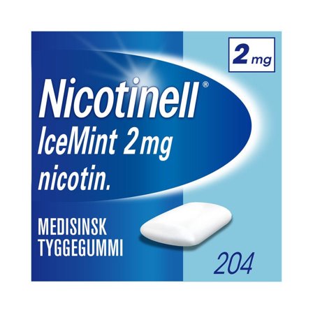 Nicotinell 2 mg tyggegummi icemint 204 stk