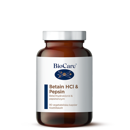 BioCare Betain HCL Och Pepsin 90 kapslar