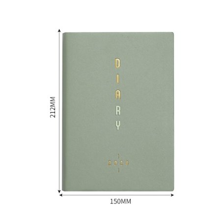 2024 Agenda Bok Dagbok Ukeplanlegger GRØNN