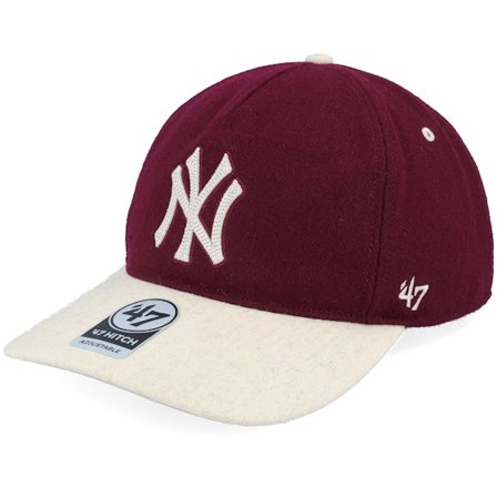 47 Brand - MLB Rouge adjustable Casquette - New York Yankees MLB Stitch 47 Hitch Lc Dark Maroon A-Frame Adjustable @ Hatstore