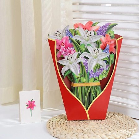 3D Pop-up Bukett Pappersblommor 2 2 2