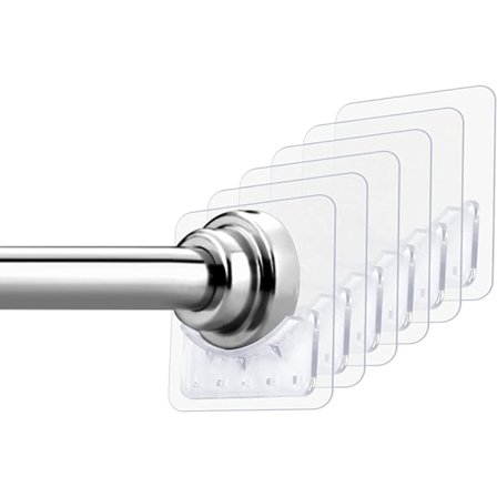 6 Pakkaa Liimautuvia Suihkuverhon Tankojen Pidikkeitä Seinälle, Ei Porattavaa