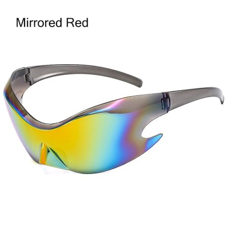Sportsolglasögon 2000-talssolglasögon SPEGEL RÖD SPEGEL RÖD