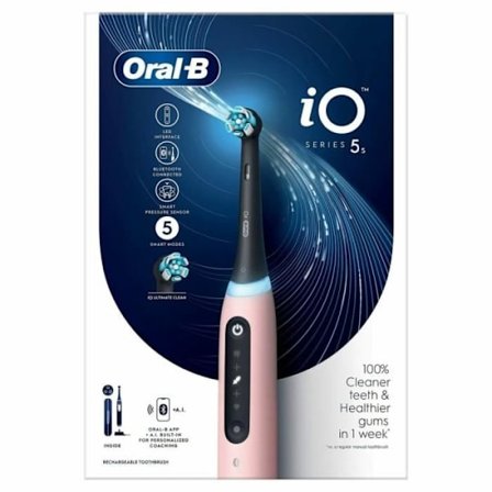 Elektrisk tandborste - Oral-B - IO 5S - Rosa - Uppladdningsbar - Unisex