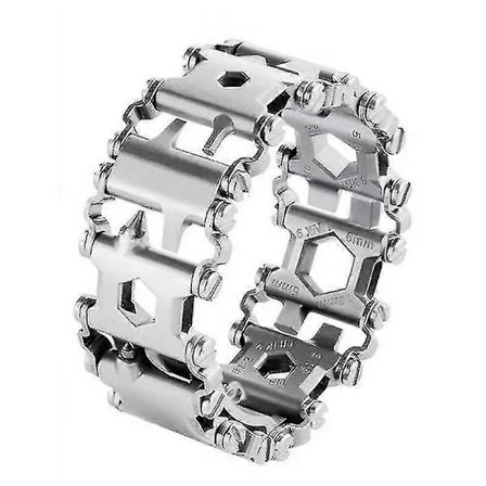 Multifunksjonelt verktøyarmbånd i rustfritt stål, bolt driver verktøysett [YJD] Sølv