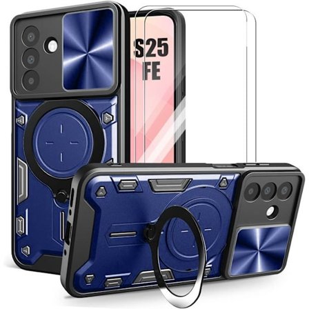 Skyddsskal - BOOLING - för Samsung Galaxy S25 FE - Stötsäker - Kameraskydd - 2 Härdat Glas