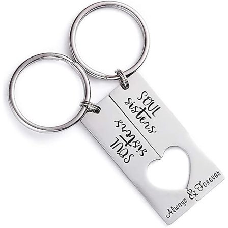 2 Alltid & För Evigt Syster Nyckelring Smycken Kvinnor Syster Gåvor Bästa Vän Nyckelring Set
