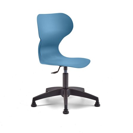 Stuhl BRIAN, höhenverstellbar, mit Gleitfüßen, blau