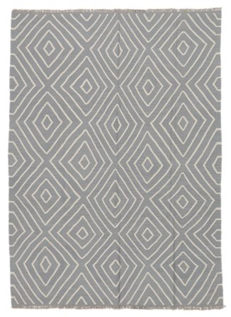 Håndvævet Kelim Moderne Tæppe 178X237 Mørkegrå/Grå