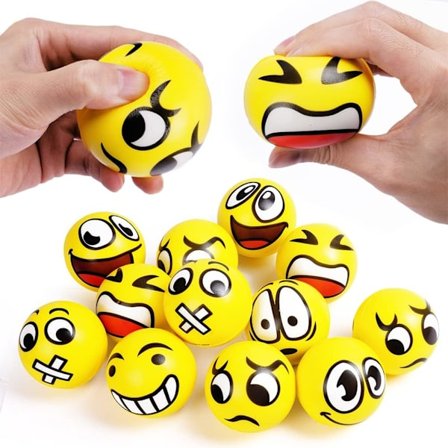 Funny Face Squeeze Stress Toys, 5 Pcs Stress Balls, Sensory Stress Ball for Kids and Adults
