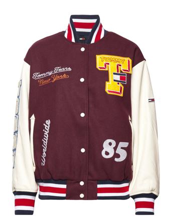 Tjw Letterman Jacket Bomberjakke Rød Tommy Jeans