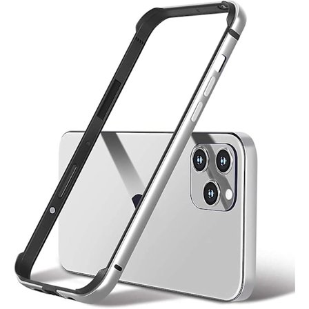 Aluminium Metal Bumper Frame Cover Kompatibel med Iphone 15 Pro Metal Frame Armor Frame Slim Hard Case Blød Indre Bumper