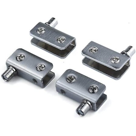 Pakke med 4 glassdørhengsler 90pivot hengsel, glass uten boring, rustfritt stål