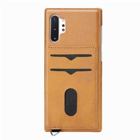 Praktiskt Skal med Korthållare - Samsung Galaxy Note10+ Ljusbrun