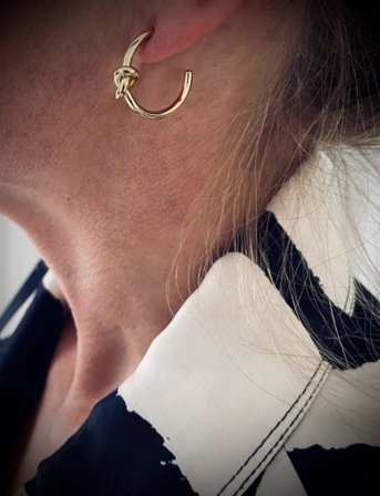 Bud to rose Knot Creole Gold - Gold - ONE SIZE