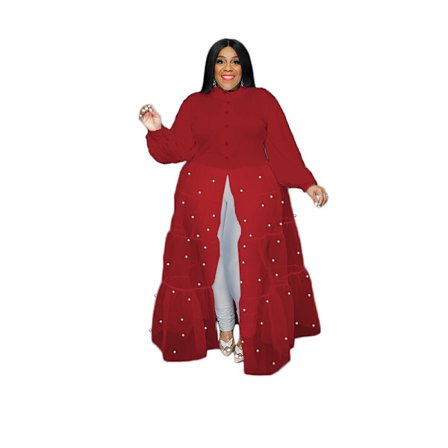 Naisten Maxi-mekko Läpinäkyvä Rantojen Peitemekko Pluskokoinen Rento Kesä Läpinäkyvä Mekko Naisille Seksikäs Klubivaate Mesh (Viininpunainen 5XL)