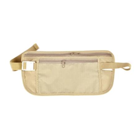 Tunn profil Pengabälte Säkert Resepengar Bältesväska Gömda blockerande plånböcker Stöldskyddspasspåse Fanny Pack Khaki