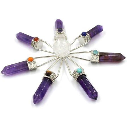 Ametist Energi Generator Reiki Chakra Healing Kristall, ZQKLA