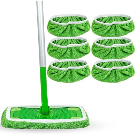 Gjenbrukbare mikrofiber moppeputer kompatible med Swiffer Sweeper erstatning for husholdningsrengjøring