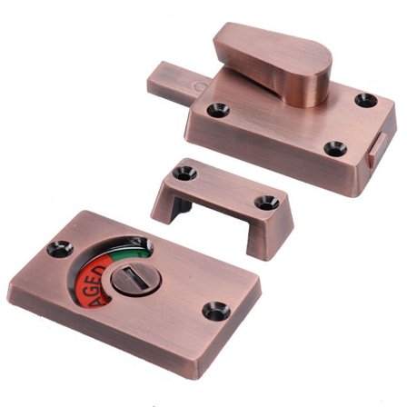 Väliseinän lukko kahvalla, lukituspultti julkisiin WC-tiloihin ja WC-tiloihin KLB