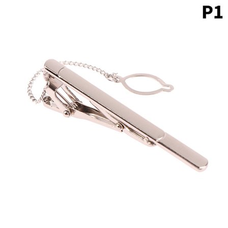 1 stk sølvfarget slipsnål slipsklips for menn bryllupsslips T