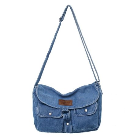 Denim Crossbody Taske Håndtasker LYSEBLÅ