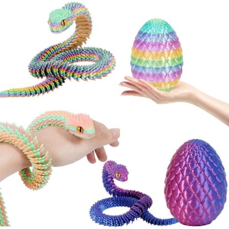 3D Drageæg med Drage Indeni Realistisk Legetøj og Jule Påske Dekoration Fantasy Samlerobjekt Gave til Voksne[D]