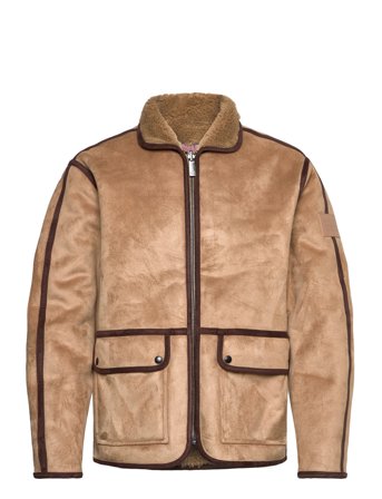 Scotch & Soda Faux Shearling Jacket - Beige - XL