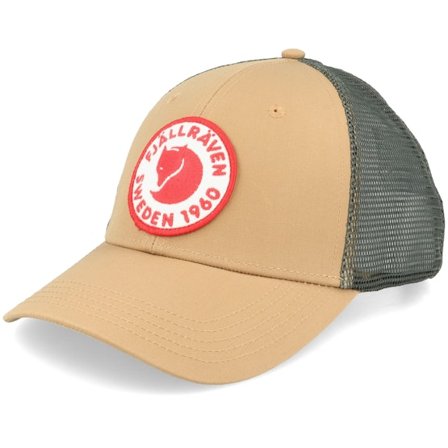 Fjällräven - Beige trucker Czapka Z Daszkiem - 1960 Logo Långtradarkeps Buckwheat Brown Trucker @ Hatstore