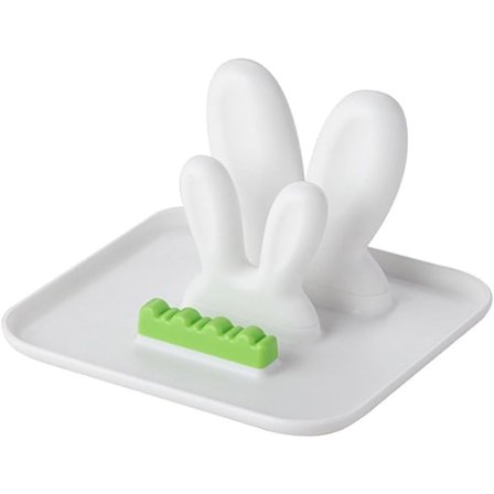 Silikonlockhållare för Spis, Skedstöd Lockhållare, Lockorganisatör, Skedhållare med Avrinningsbricka, Gadget