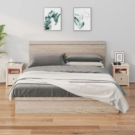 vidaXL Sängbord 2 st 40x35x49 cm massiv furu
